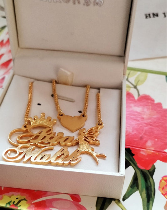 Customize Double Chain Name Necklace